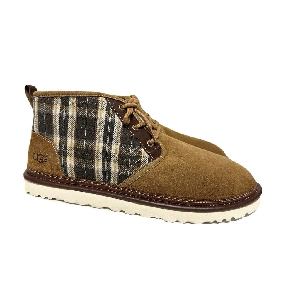 NEW UGG x Pendleton Mens Size 14 Neumal Plaid & Chestnut Shearling Chukka Boot